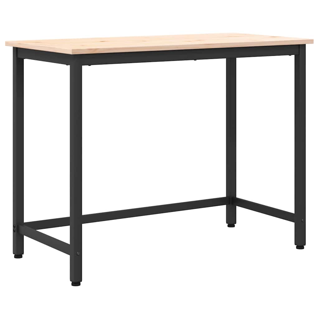 bord Naturfarvet 100 x 50 x 77 cm Ingeniørtræ og stål