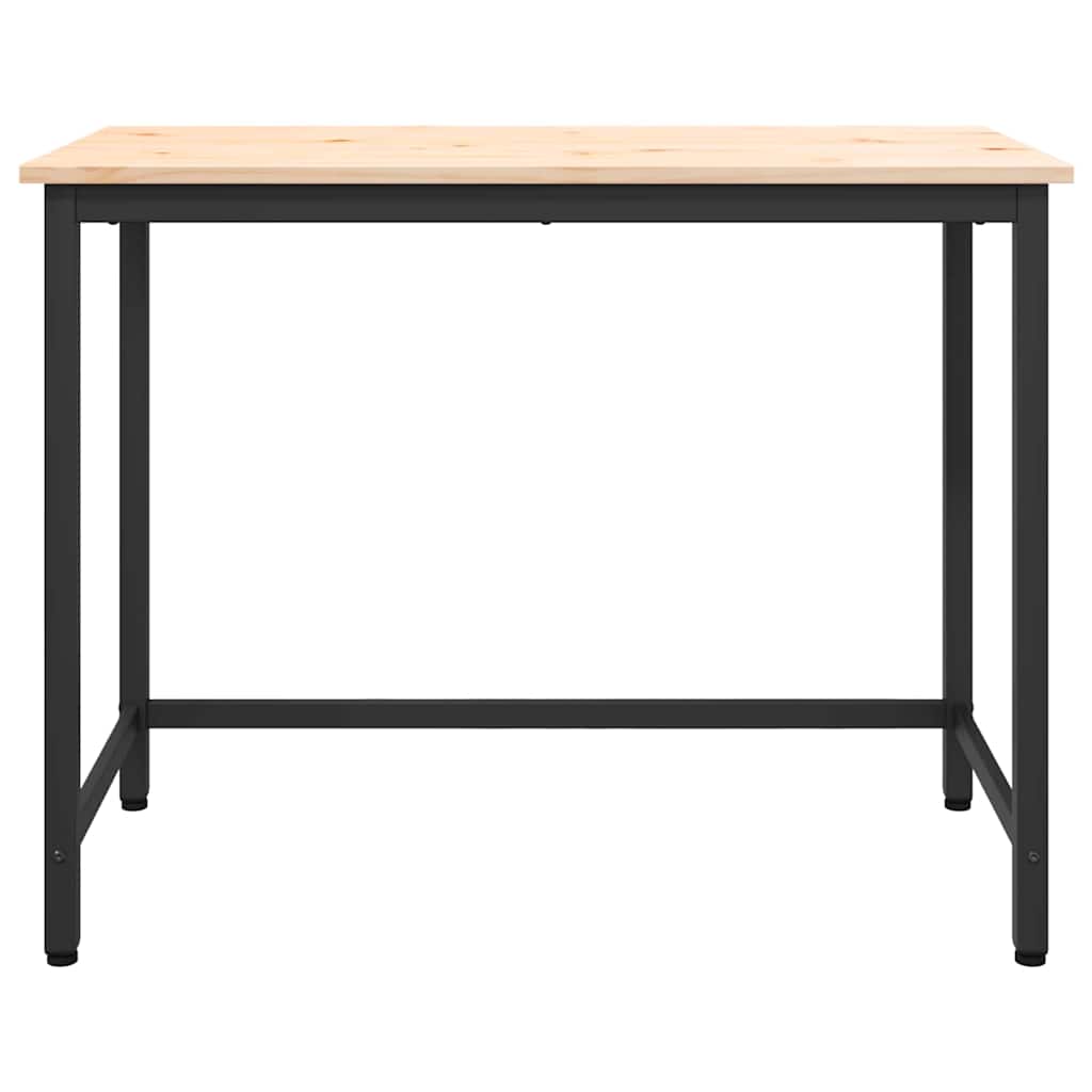 bord Naturfarvet 100 x 50 x 77 cm Ingeniørtræ og stål