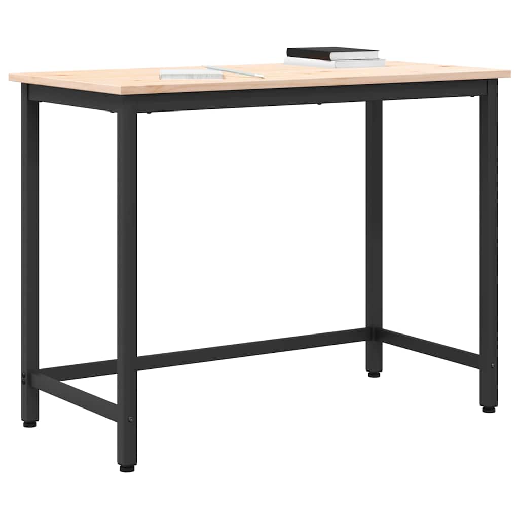 bord Naturfarvet 100 x 50 x 77 cm Ingeniørtræ og stål