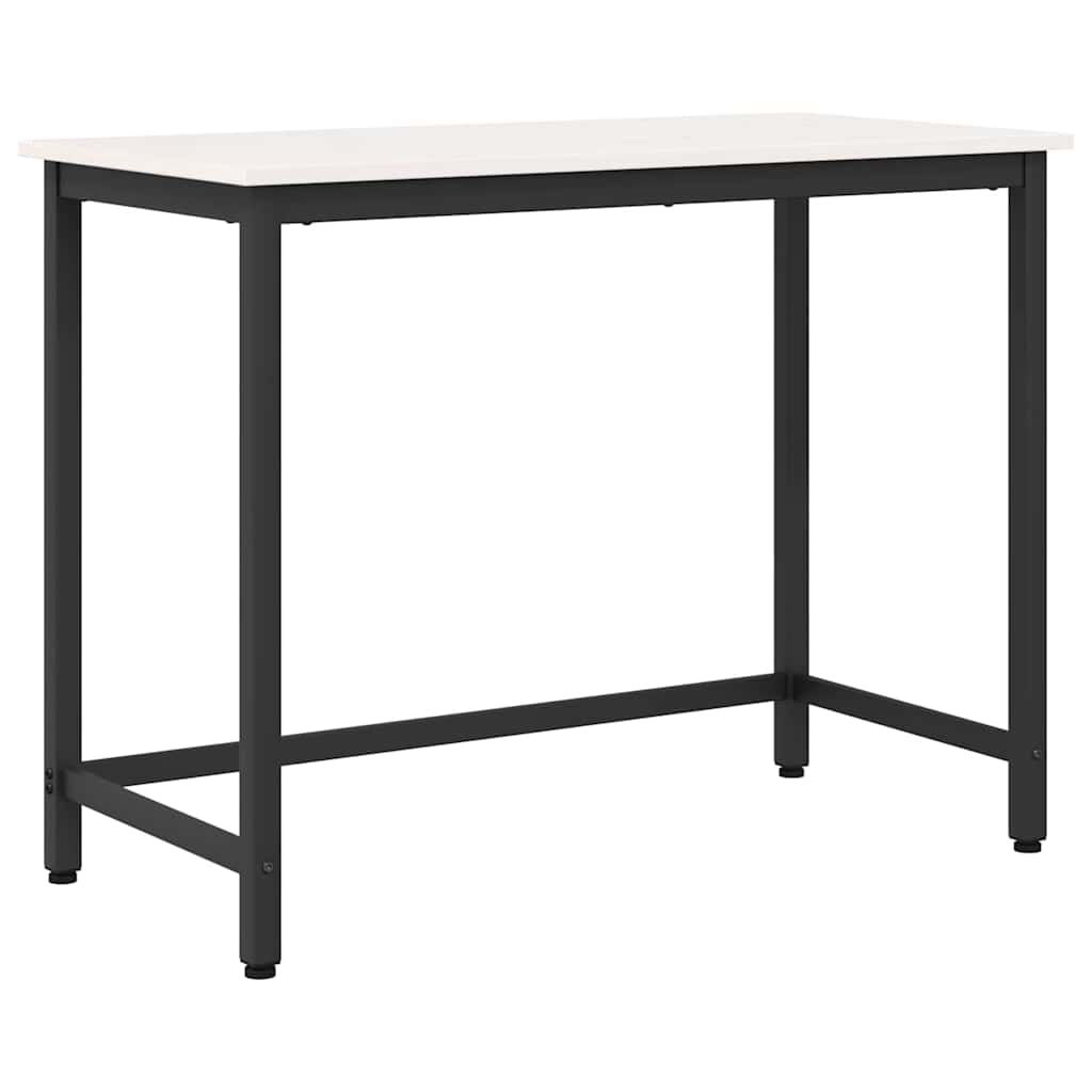 bord Hvid 100 x 50 x 77 cm Ingeniørtræ og stål