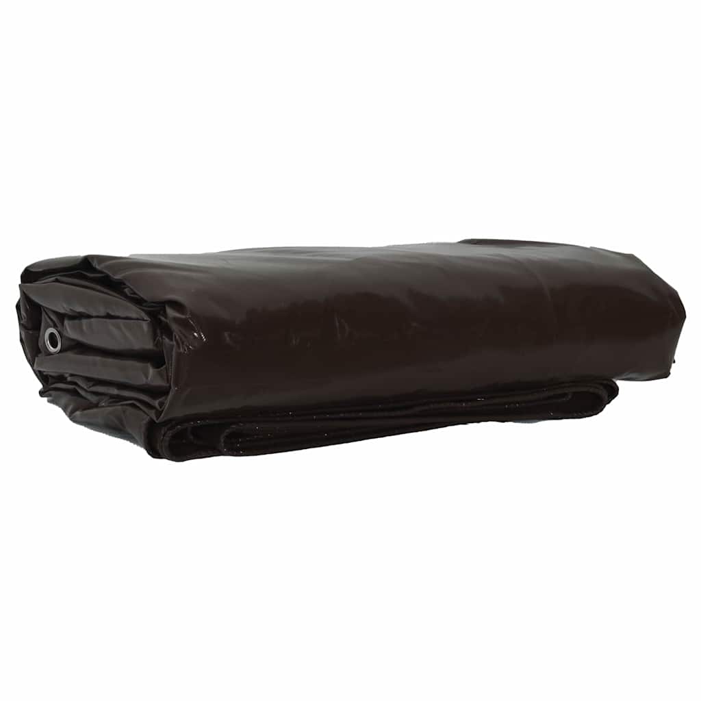 Tarpaulin 650g / m² Brun 3 x 3 m Lærred med PVC-belægning