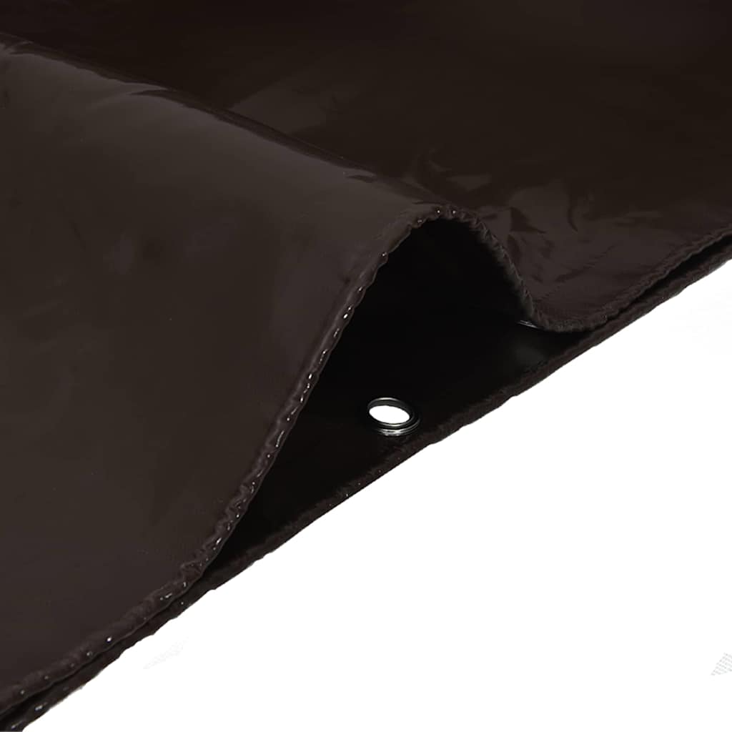 Tarpaulin 650g / m² Brun 1,5 x 2 m Lærred med PVC-belægning