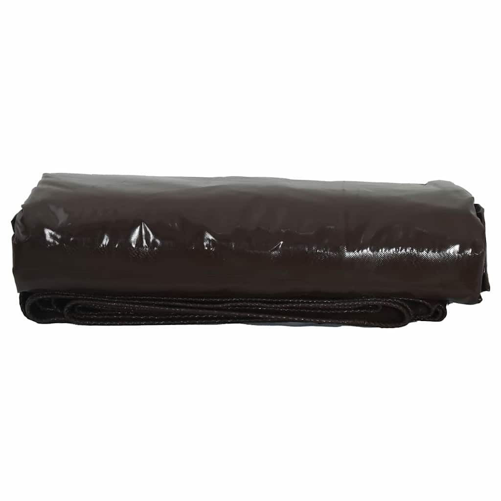 Tarpaulin 650g / m² Brun 5 x 7 m Lærred med PVC-belægning