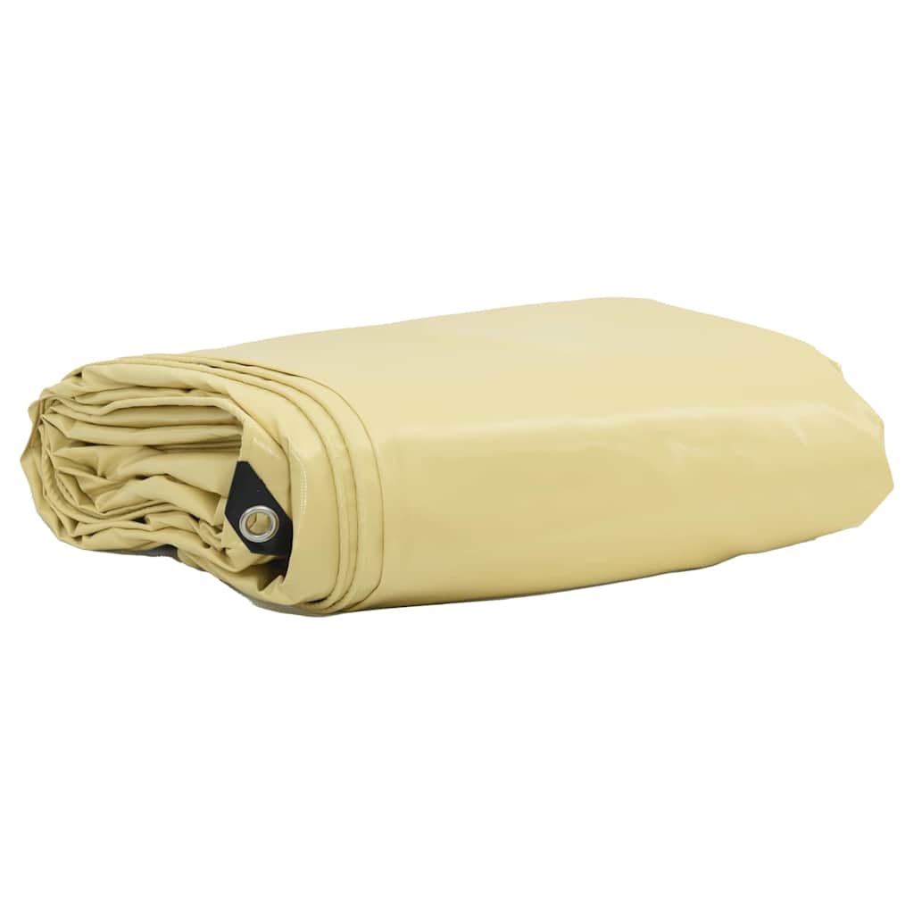 Tarpaulin 650g / m² Beige 3 x 5 m Lærred med PVC-belægning