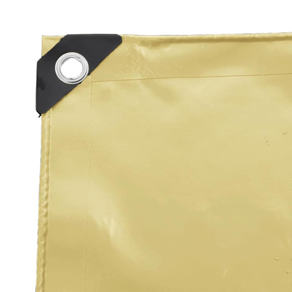 Tarpaulin 650g / m² Beige 4 x 4 m Lærred med PVC-belægning