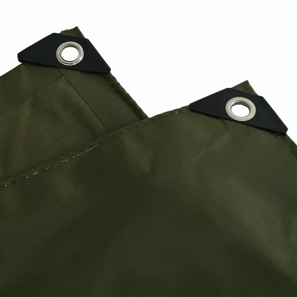 Tarpaulin 650g / m² Olivengrøn 4 x 8 m Lærred med PVC-belægning
