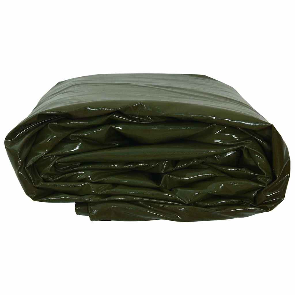Tarpaulin 650g / m² Olivengrøn 1,5 x 2 m Lærred med PVC-belægning