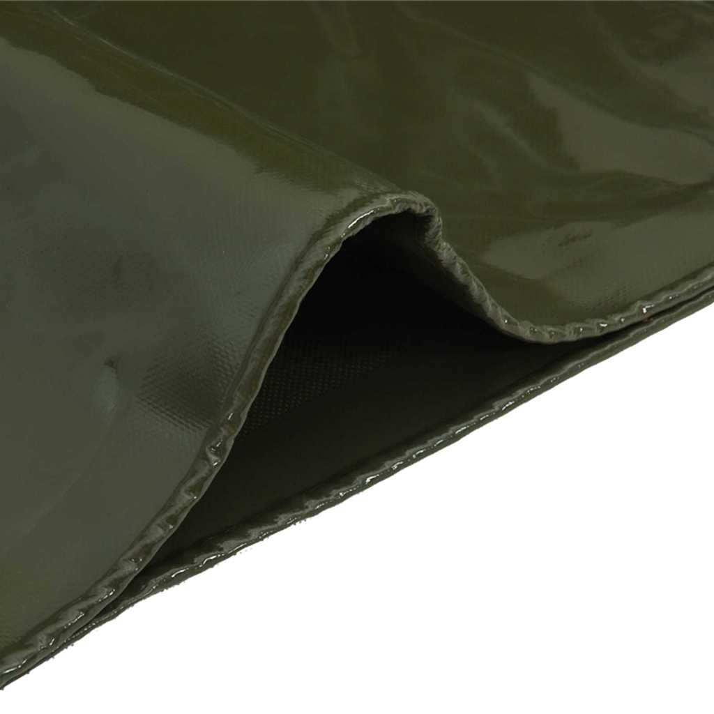 Tarpaulin 650g / m² Olivengrøn 5 x 8 m Lærred med PVC-belægning