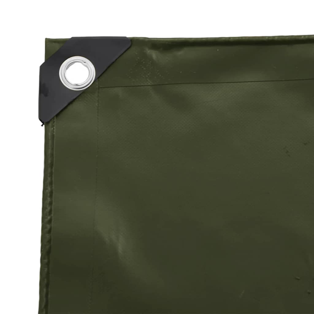 Tarpaulin 650g / m² Olivengrøn 5 x 8 m Lærred med PVC-belægning