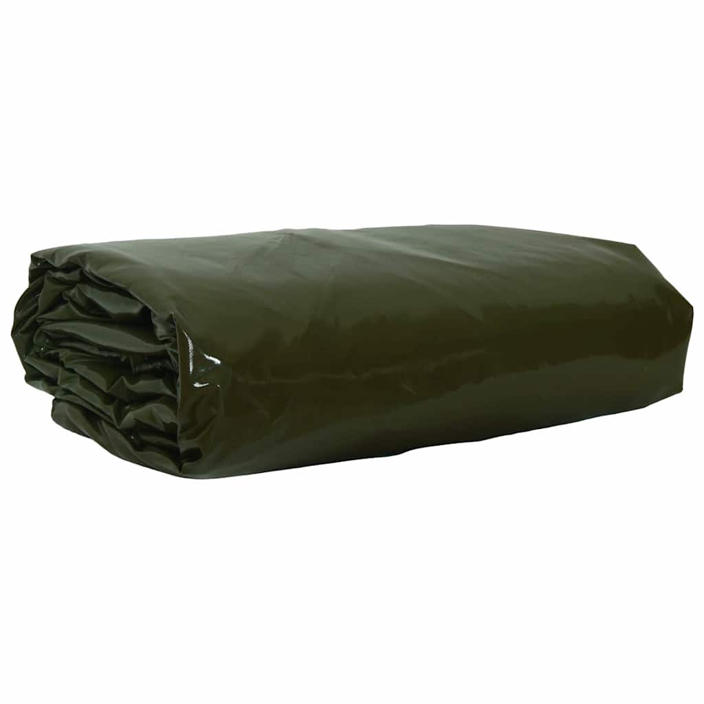 Tarpaulin 650g / m² Olivengrøn 5 x 8 m Lærred med PVC-belægning