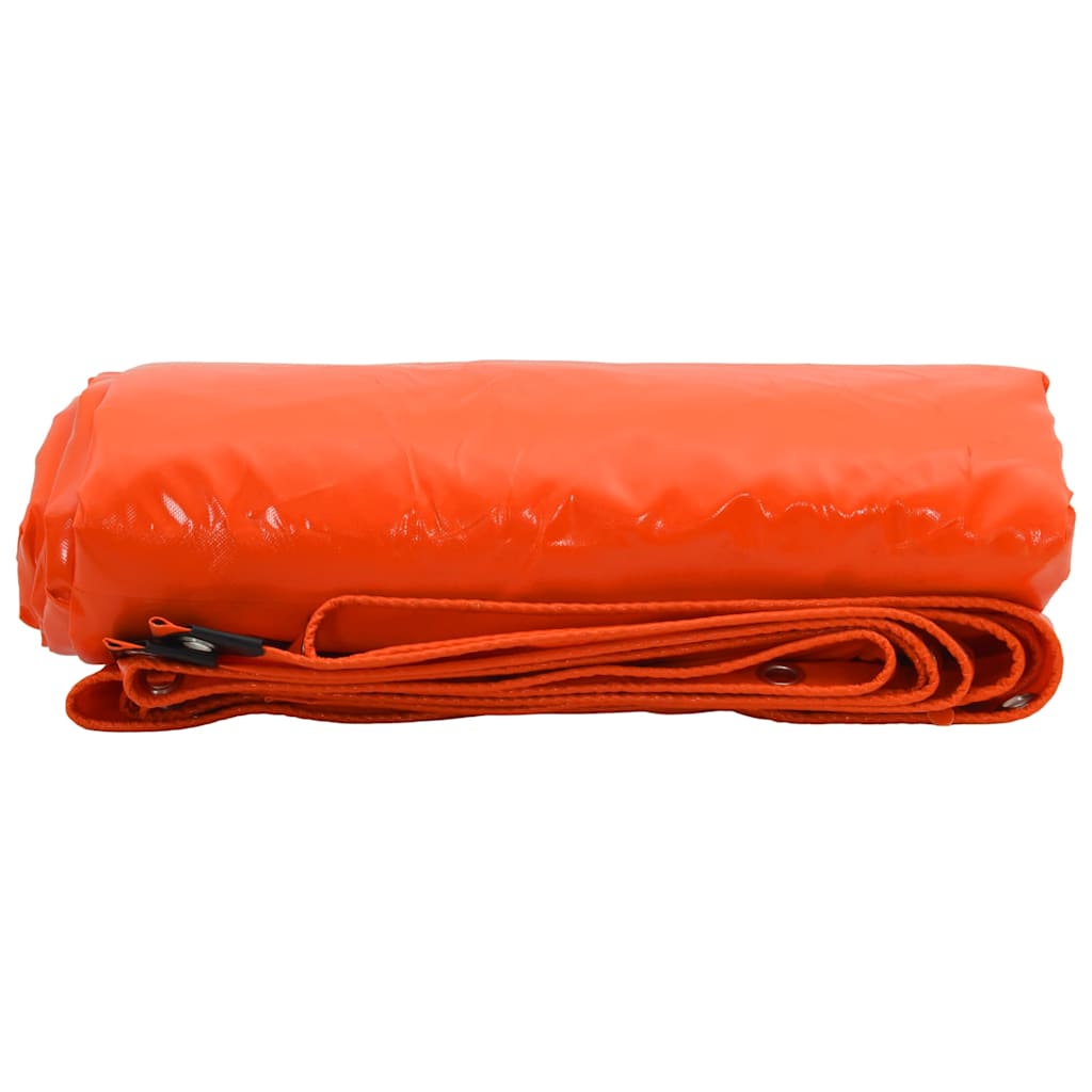 Tarpaulin 650g / m² Orange 3 x 5 m Lærred med PVC-belægning