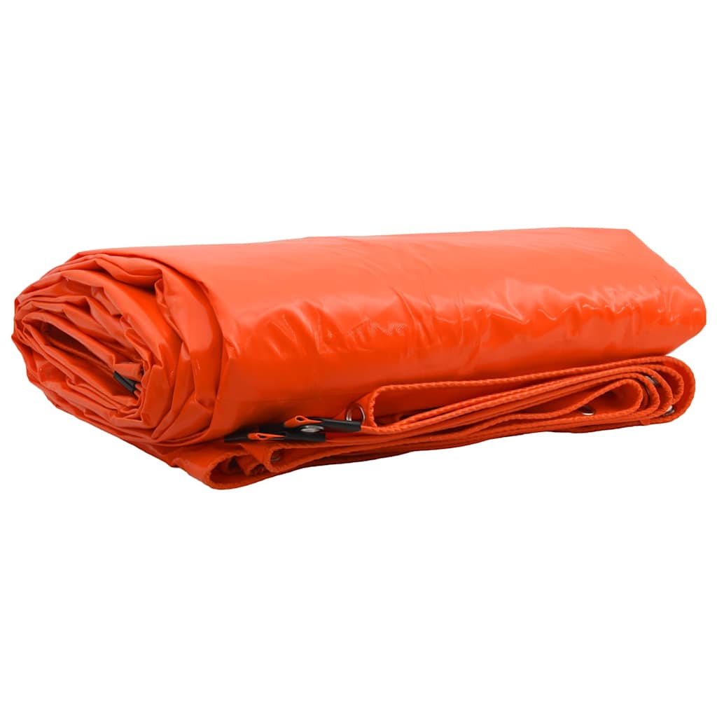 Tarpaulin 650g / m² Orange 4 x 5 m Lærred med PVC-belægning