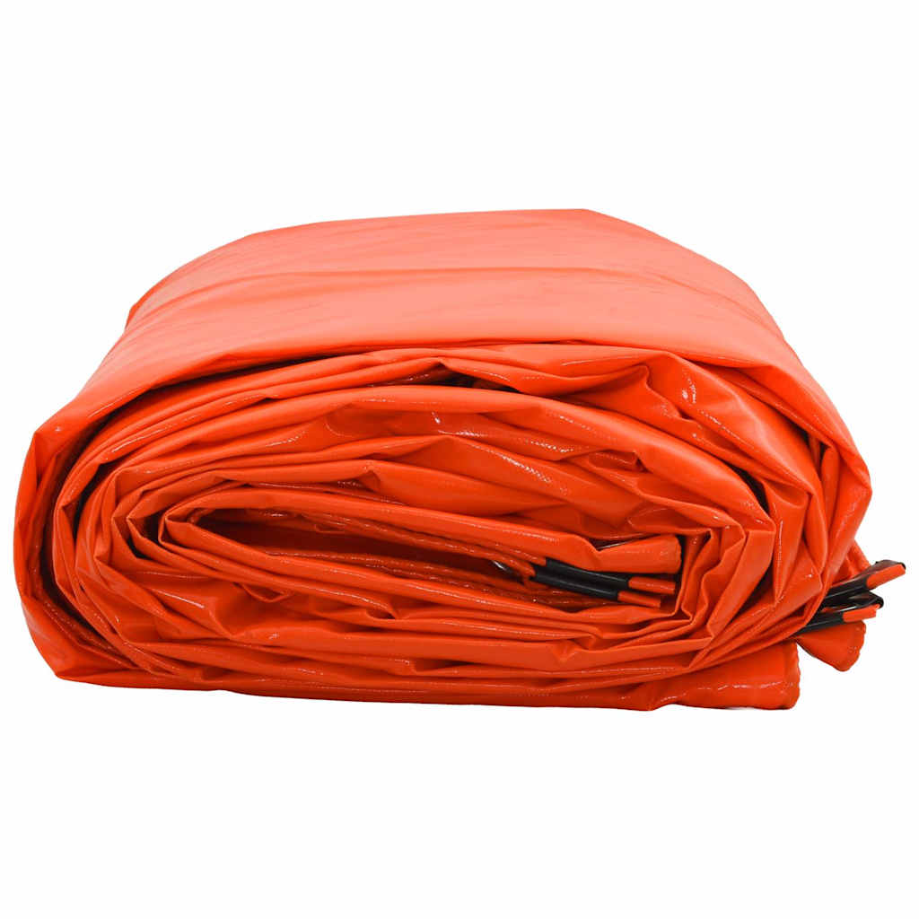 Tarpaulin 650g / m² Orange 5 x 5 m Lærred med PVC-belægning