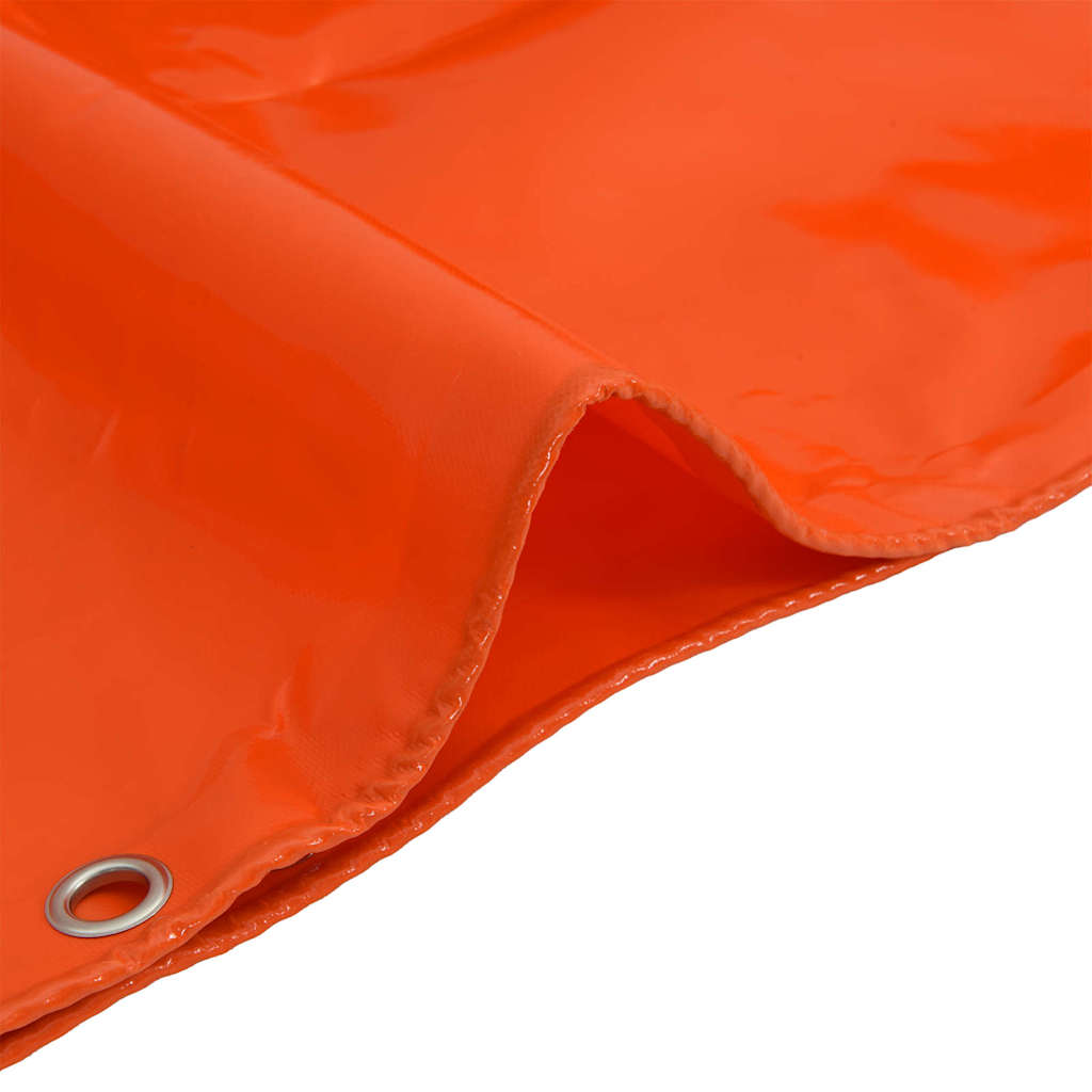 Tarpaulin 650g / m² Orange 5 x 7 m Lærred med PVC-belægning
