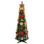 Kunstigt juletræ med 100 LED'er med stativ Grøn 155 cm PVC