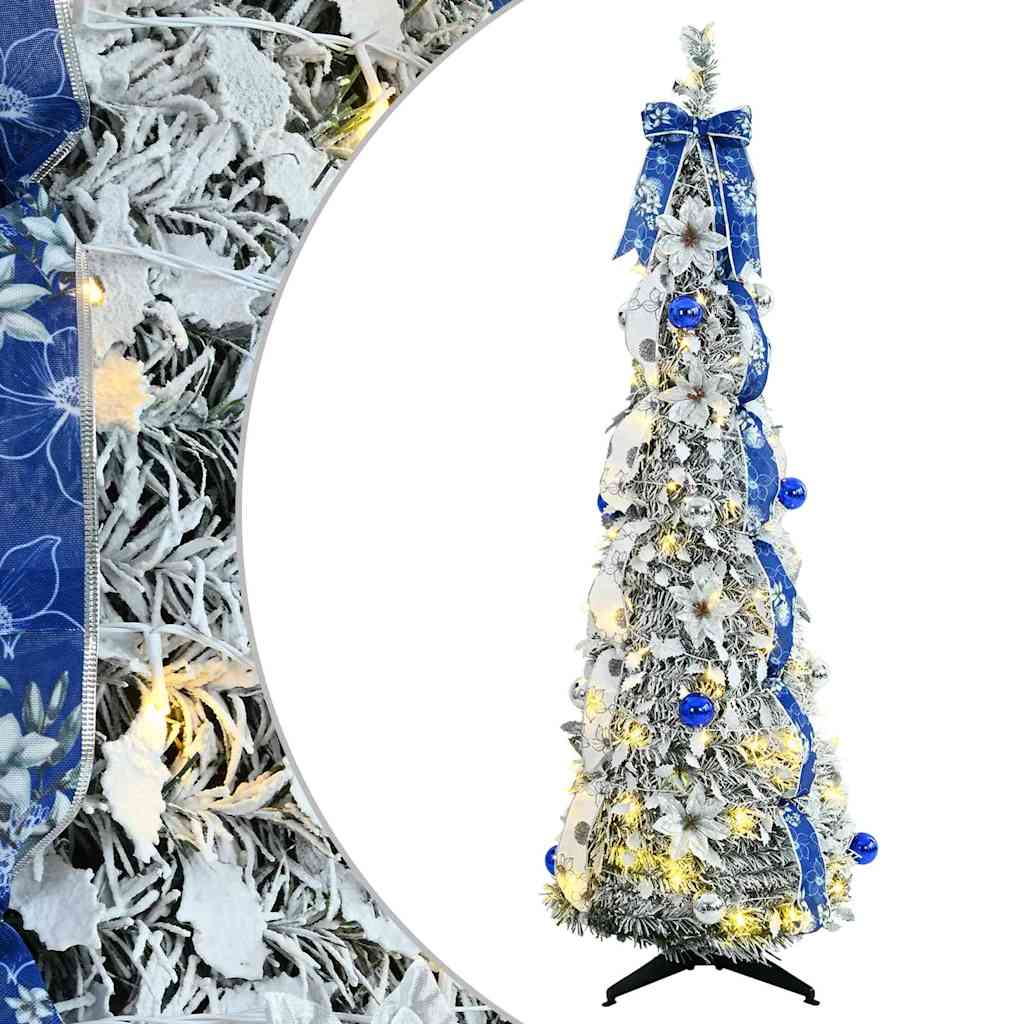Kunstigt juletræ Hvid 150 cm PVC