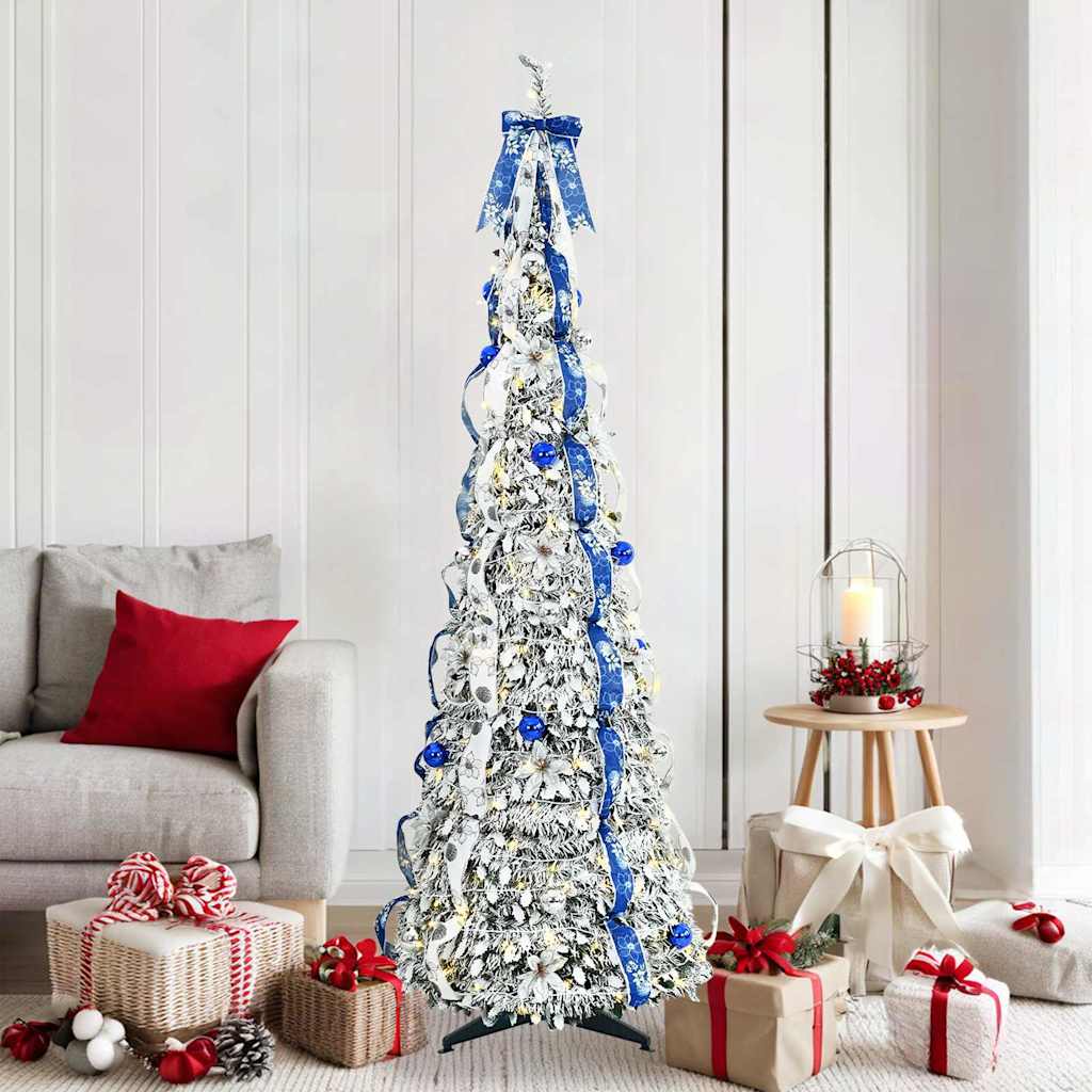Kunstigt juletræ Hvid 180 cm PVC