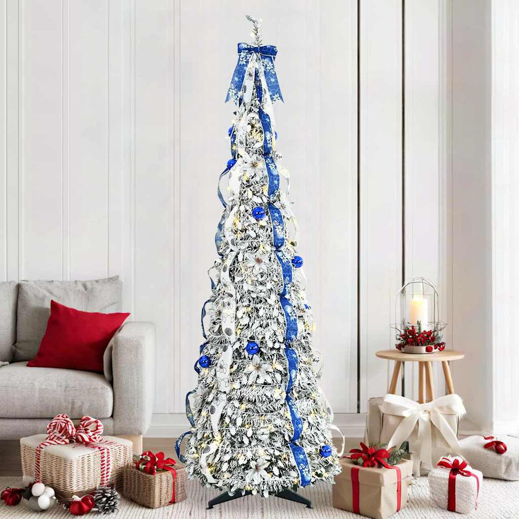 Kunstigt juletræ Hvid 210 cm PVC