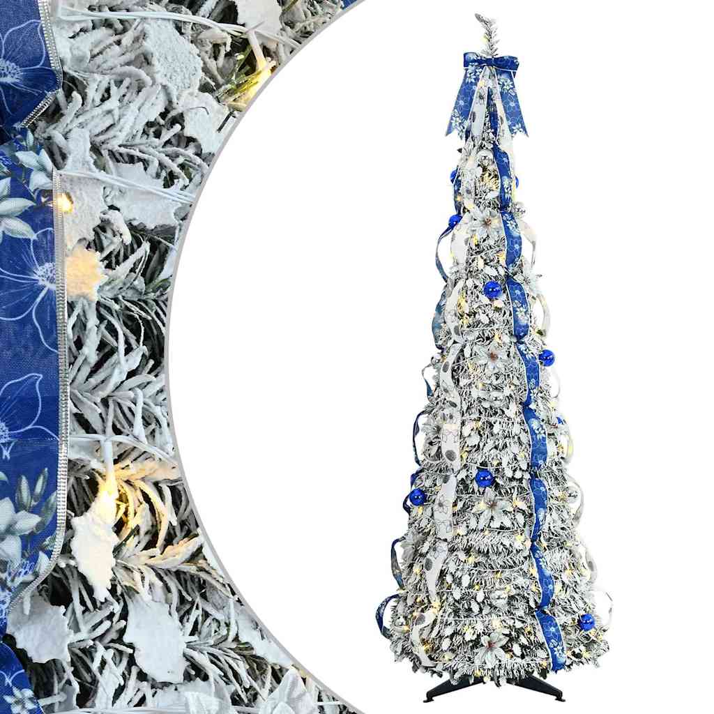 Kunstigt juletræ Hvid 210 cm PVC
