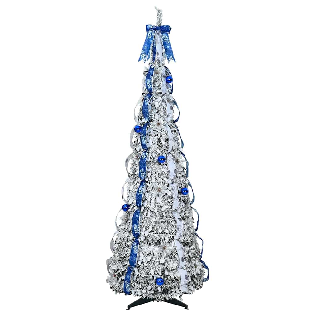 Kunstigt juletræ Hvid 210 cm PVC