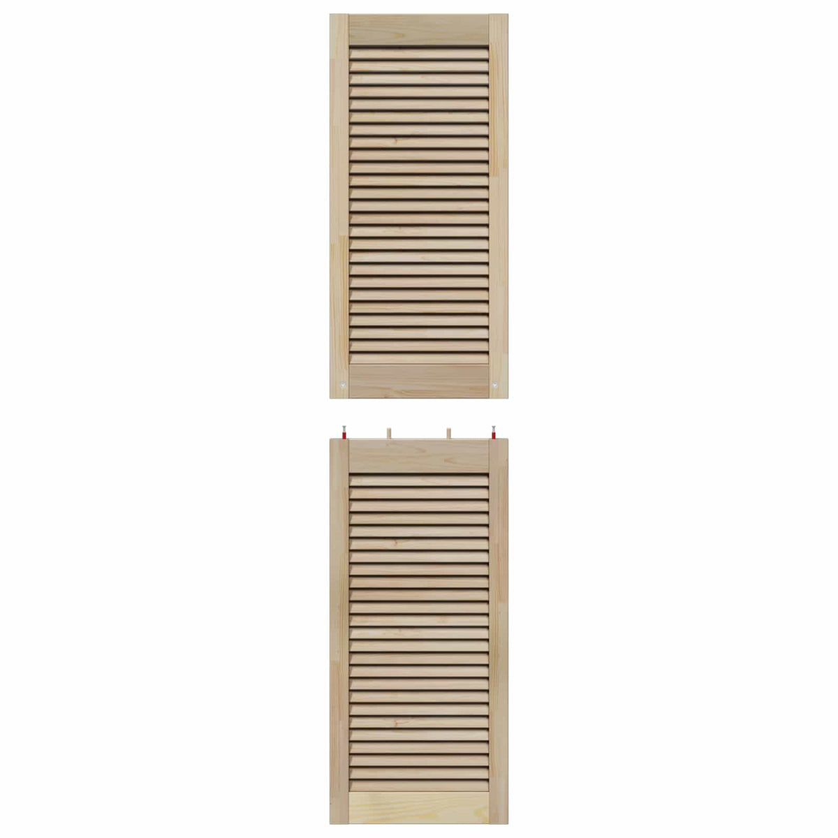 Skabsdør 4 stk. Naturfarvet 170 x 39,5 cm Massivt fyrretræ