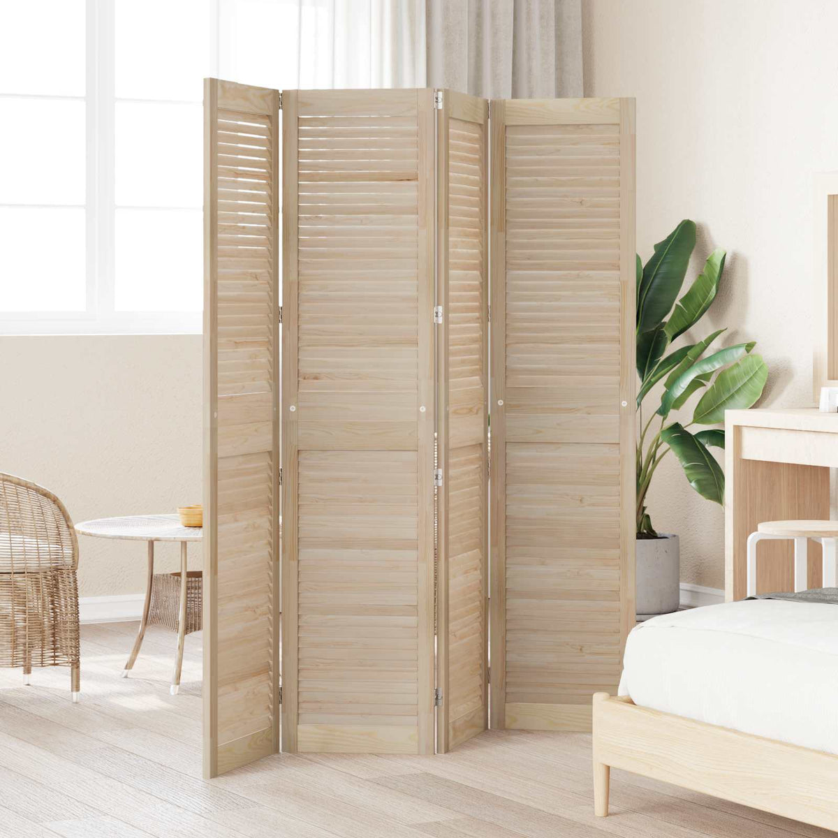 Skabsdør 4 stk. Naturfarvet 170 x 39,5 cm Massivt fyrretræ