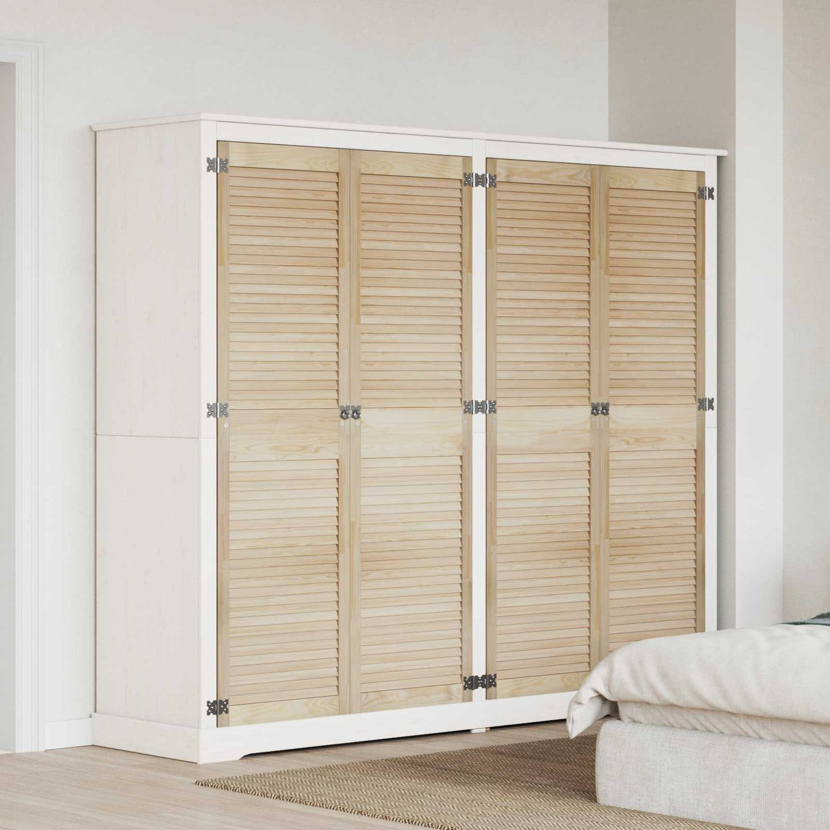 Skabsdør 4 stk. Naturfarvet 170 x 49,5 cm Massivt fyrretræ