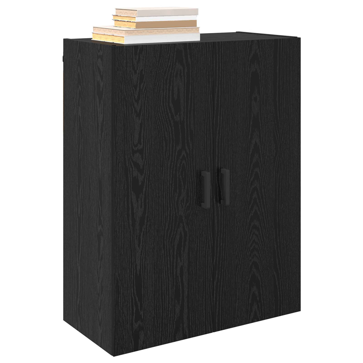 Vægmonteret skab 2 stk. Sort eg 69,5 x 34 x 90 cm