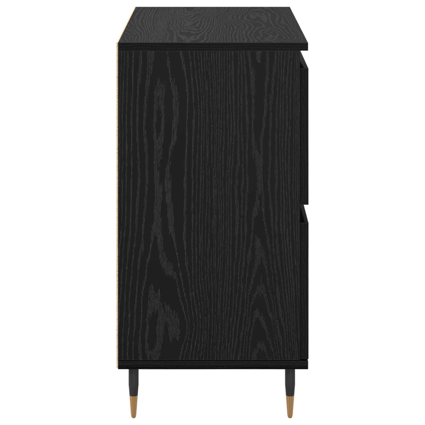 Opbevaringsskab 3 stk. Sort eg 60 x 35 x 70 cm