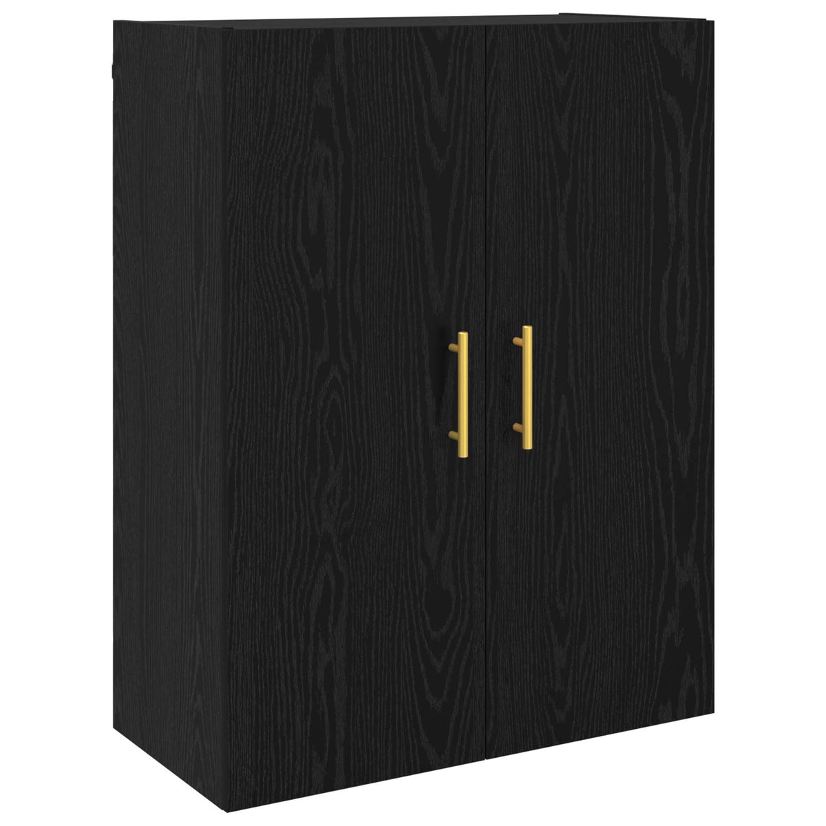 Vægmonteret skab 2 stk. Sort eg 69,5 x 34 x 90 cm