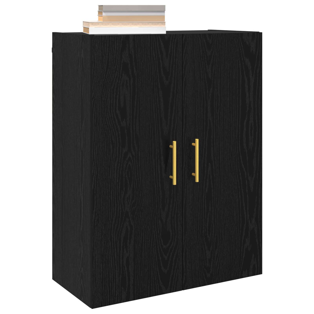 Vægmonteret skab 2 stk. Sort eg 69,5 x 34 x 90 cm