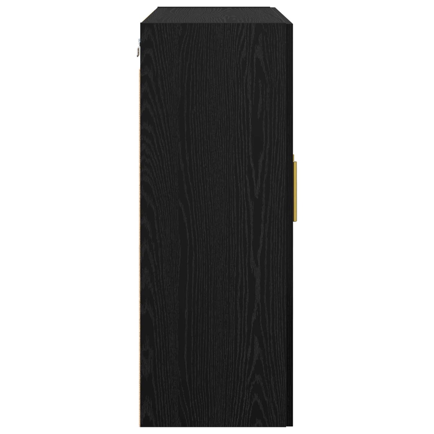 Vægmonteret skab 2 stk. Sort eg 69,5 x 34 x 90 cm