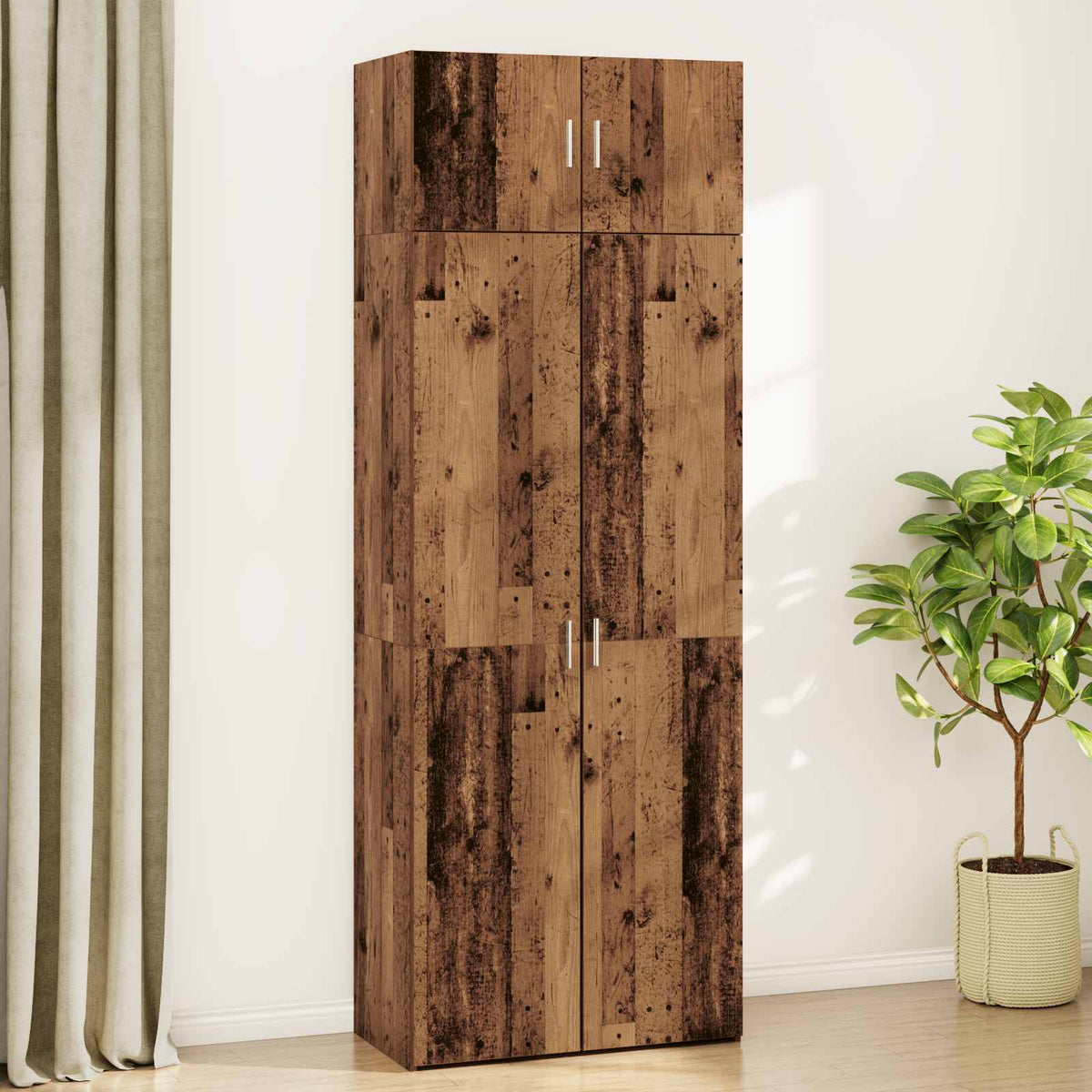 Opbevaringsskab 2 stk. Gammelt træ 80 x 42,5 x 225 cm