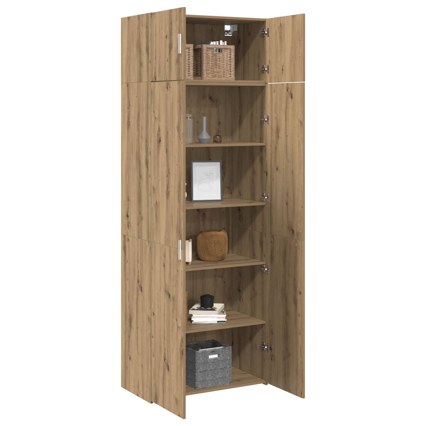 Opbevaringsskab 2 stk. Artisan Egetræ 80 x 42,5 x 225 cm