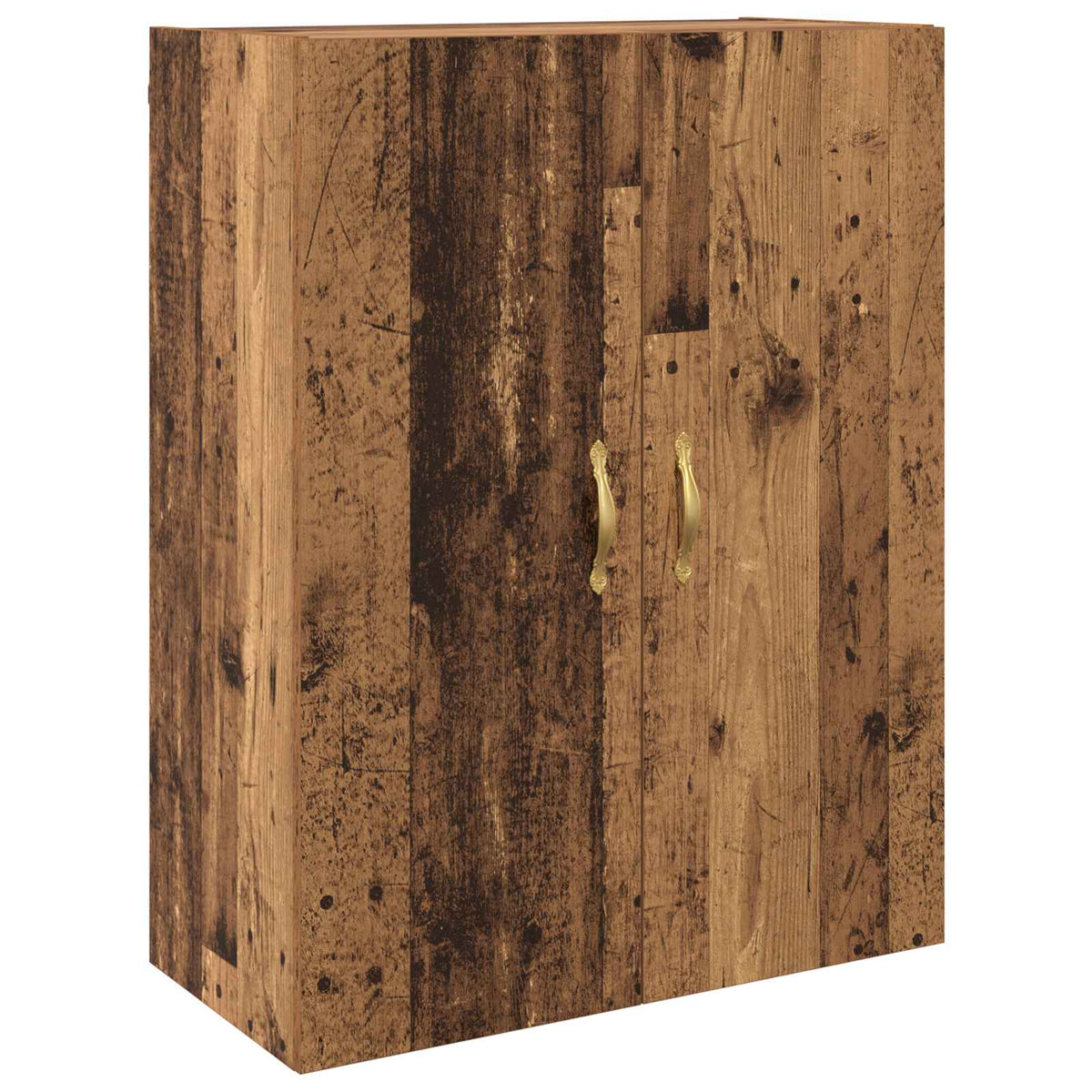 Vægmonteret skab 2 stk. Gammelt træ 69,5 x 34 x 90 cm