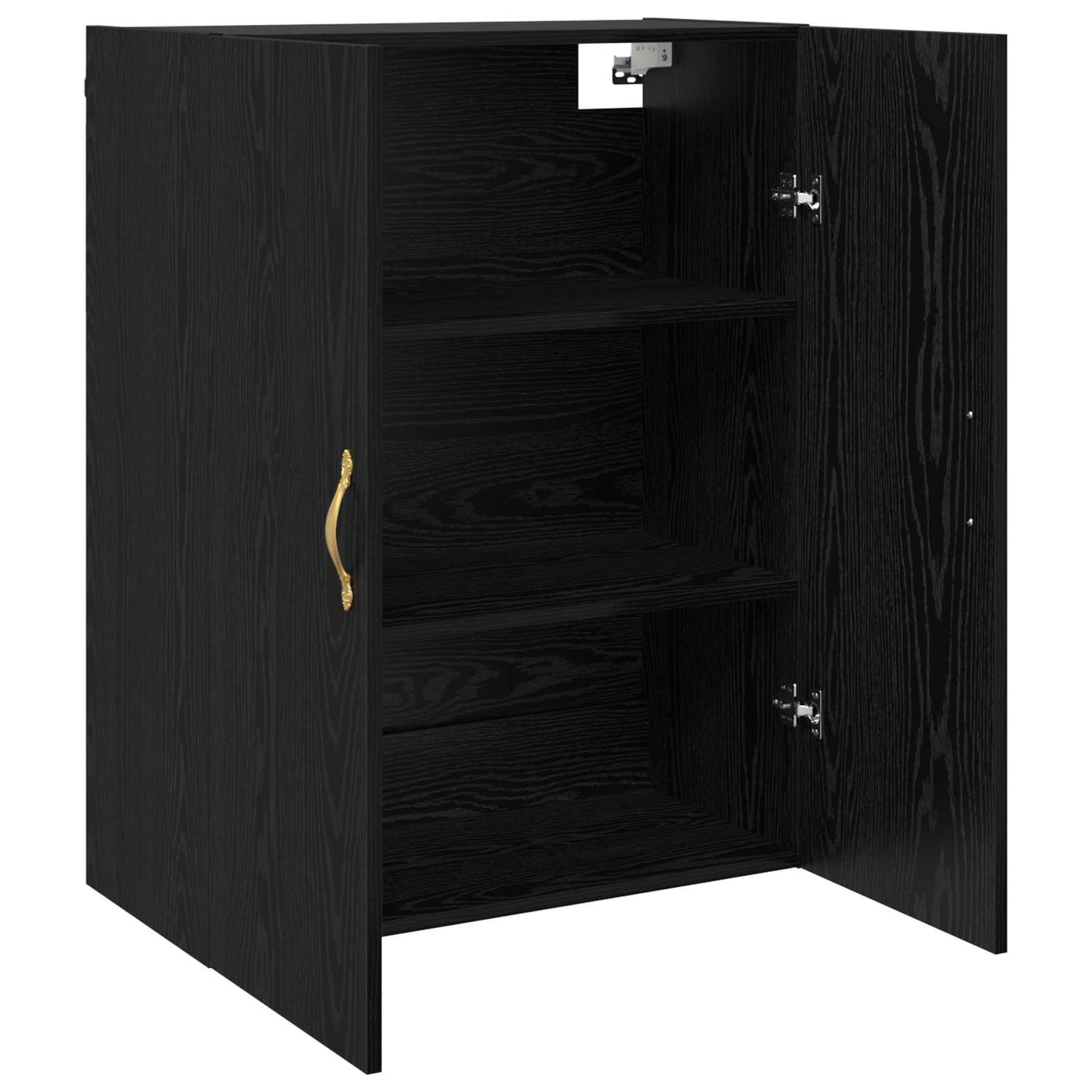 Vægmonteret skab 2 stk. Sort eg 69,5 x 34 x 90 cm
