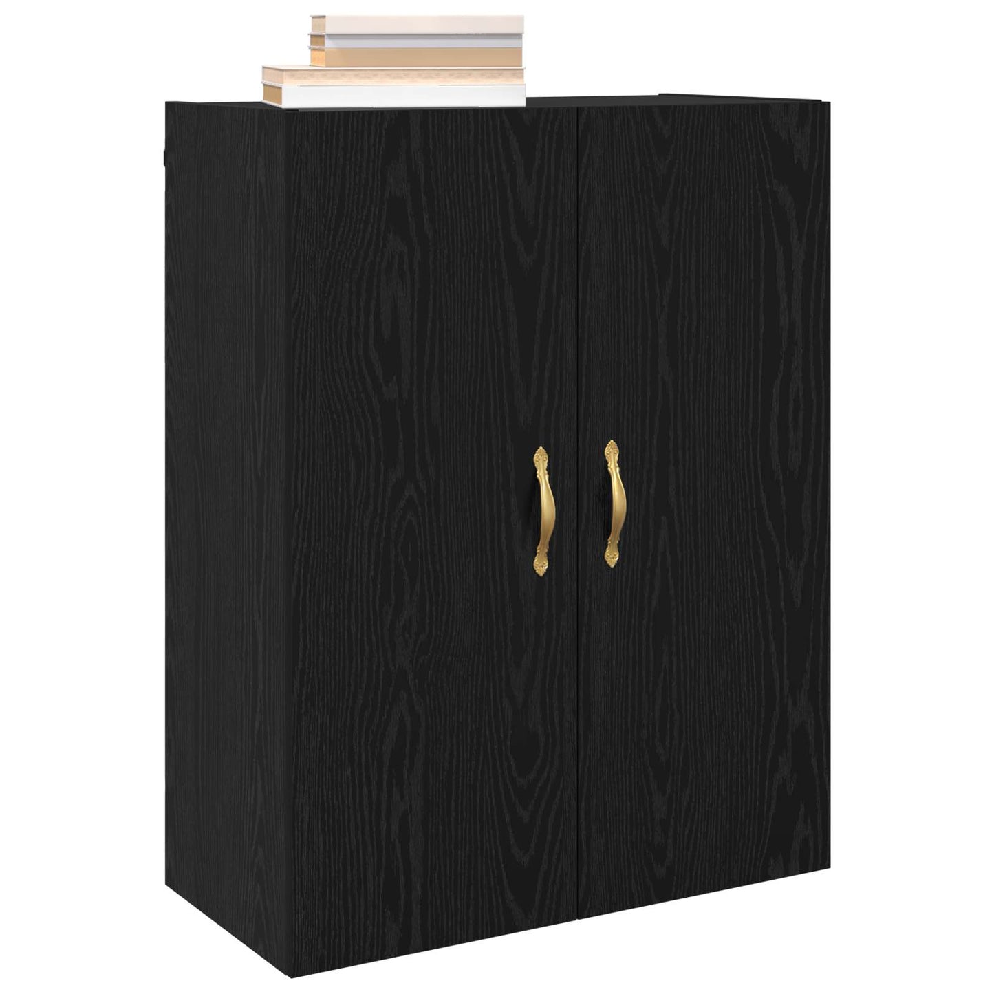 Vægmonteret skab 2 stk. Sort eg 69,5 x 34 x 90 cm