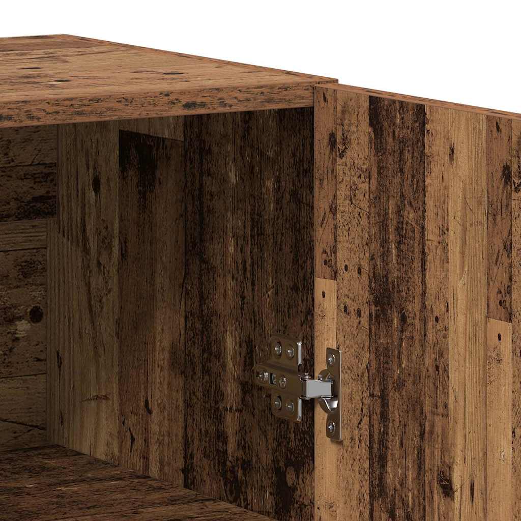 Highboard 2 stk. Gammelt træ 69,5 x 34 x 180 cm Konstrueret træ