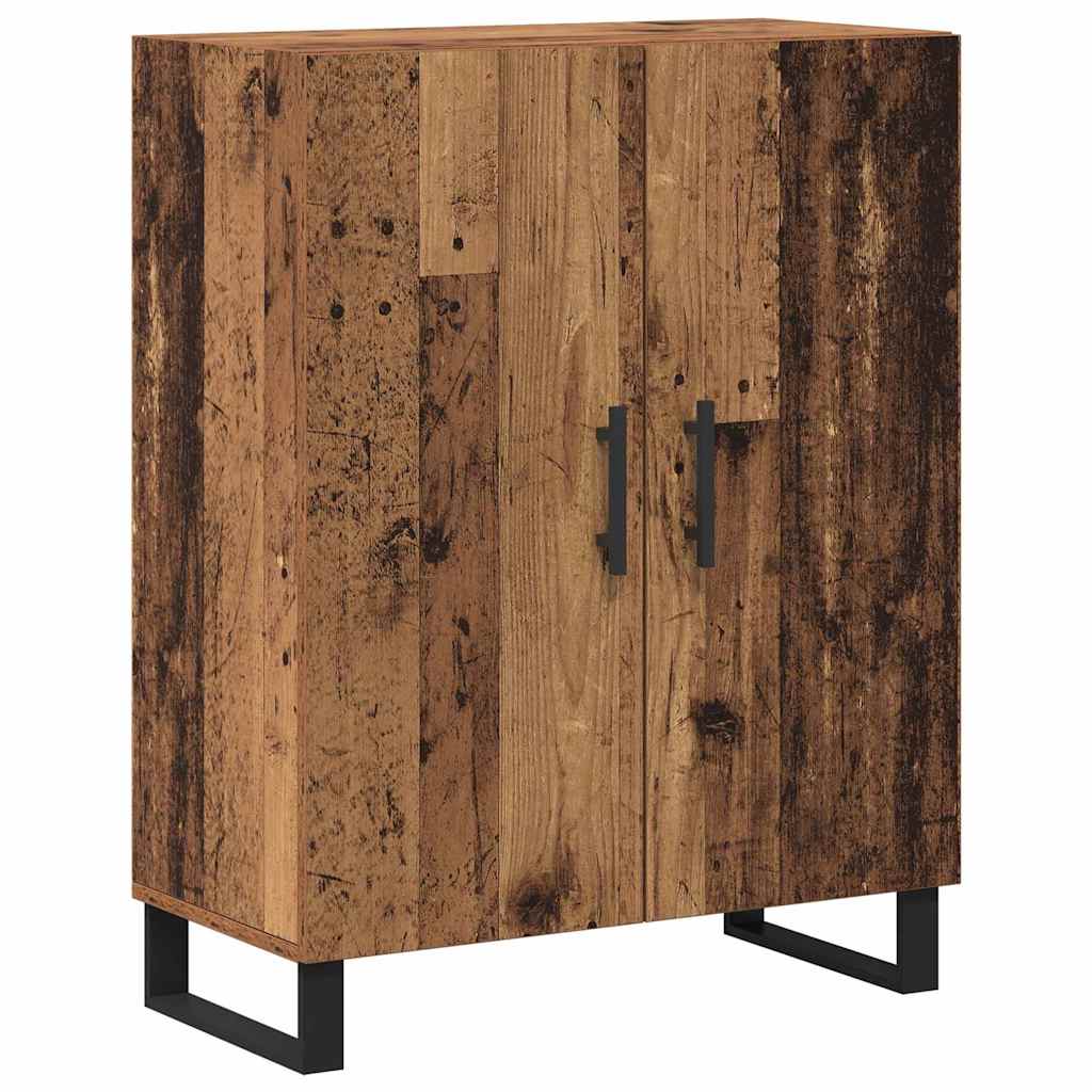 Highboard 2 stk. Gammelt træ 69,5 x 34 x 180 cm Konstrueret træ