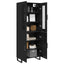 Highboard 2 stk. Sort eg 69,5 x 34 x 180 cm Konstrueret træ