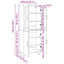 Highboard 2 stk. Sort eg 69,5 x 34 x 180 cm Konstrueret træ