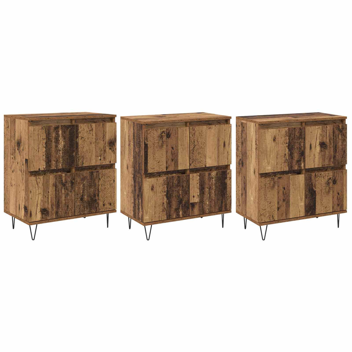 Sideboards 3 stk. Gammelt træ