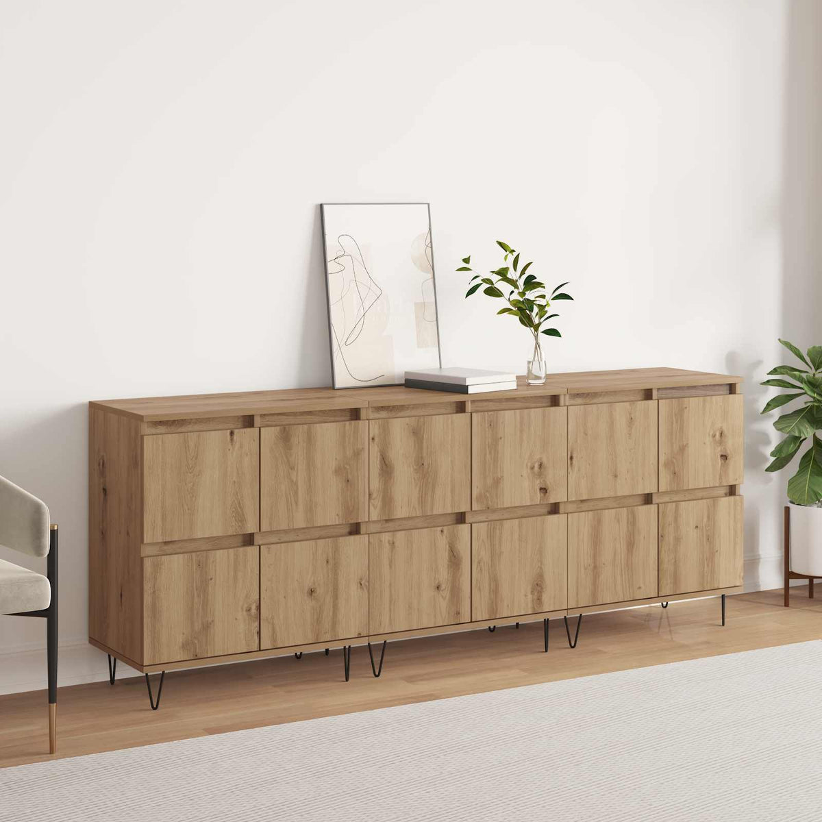 Sideboards 3 stk. Artisan Egetræ