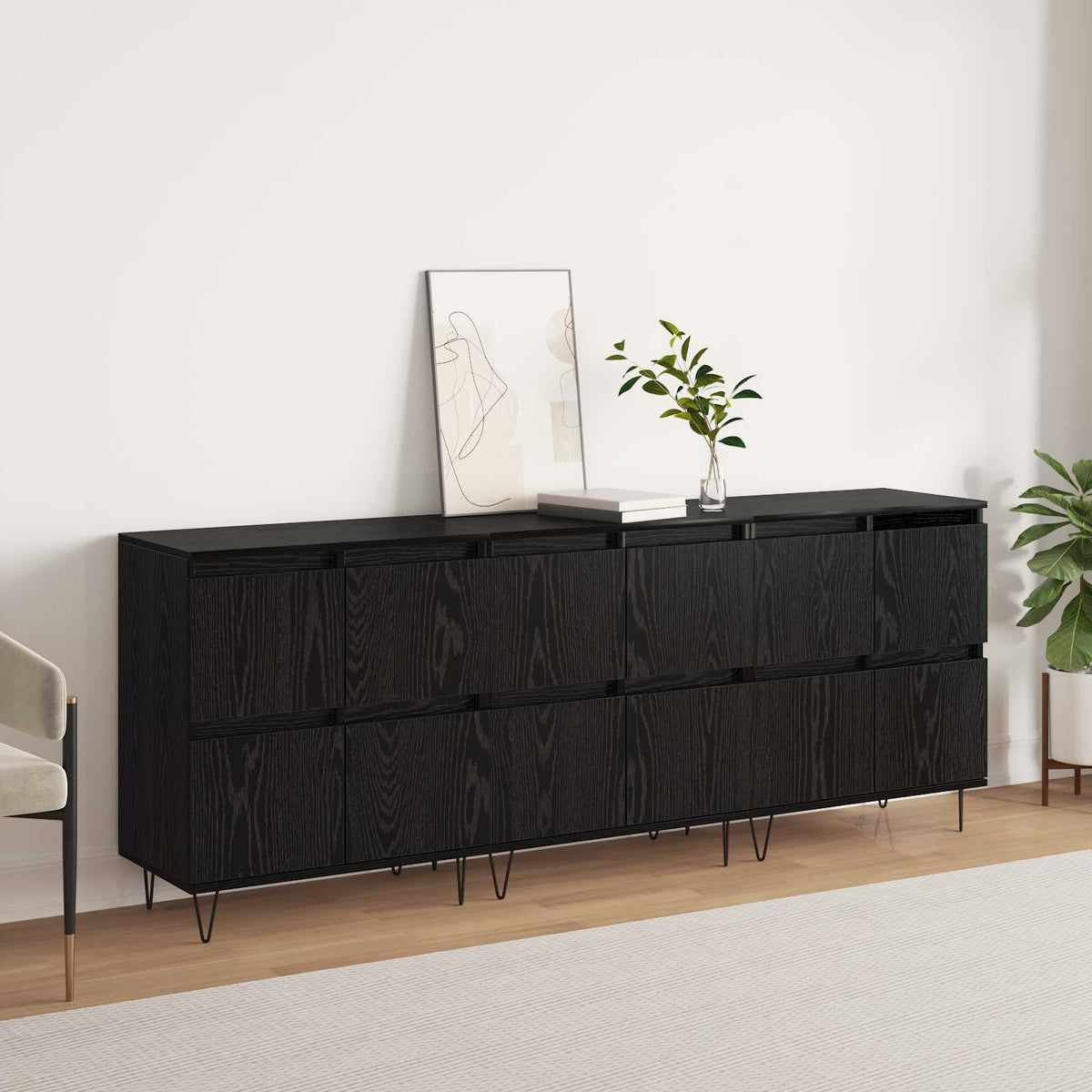 Sideboards 3 stk. Sort eg