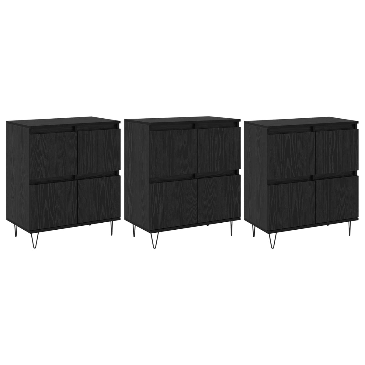 Sideboards 3 stk. Sort eg