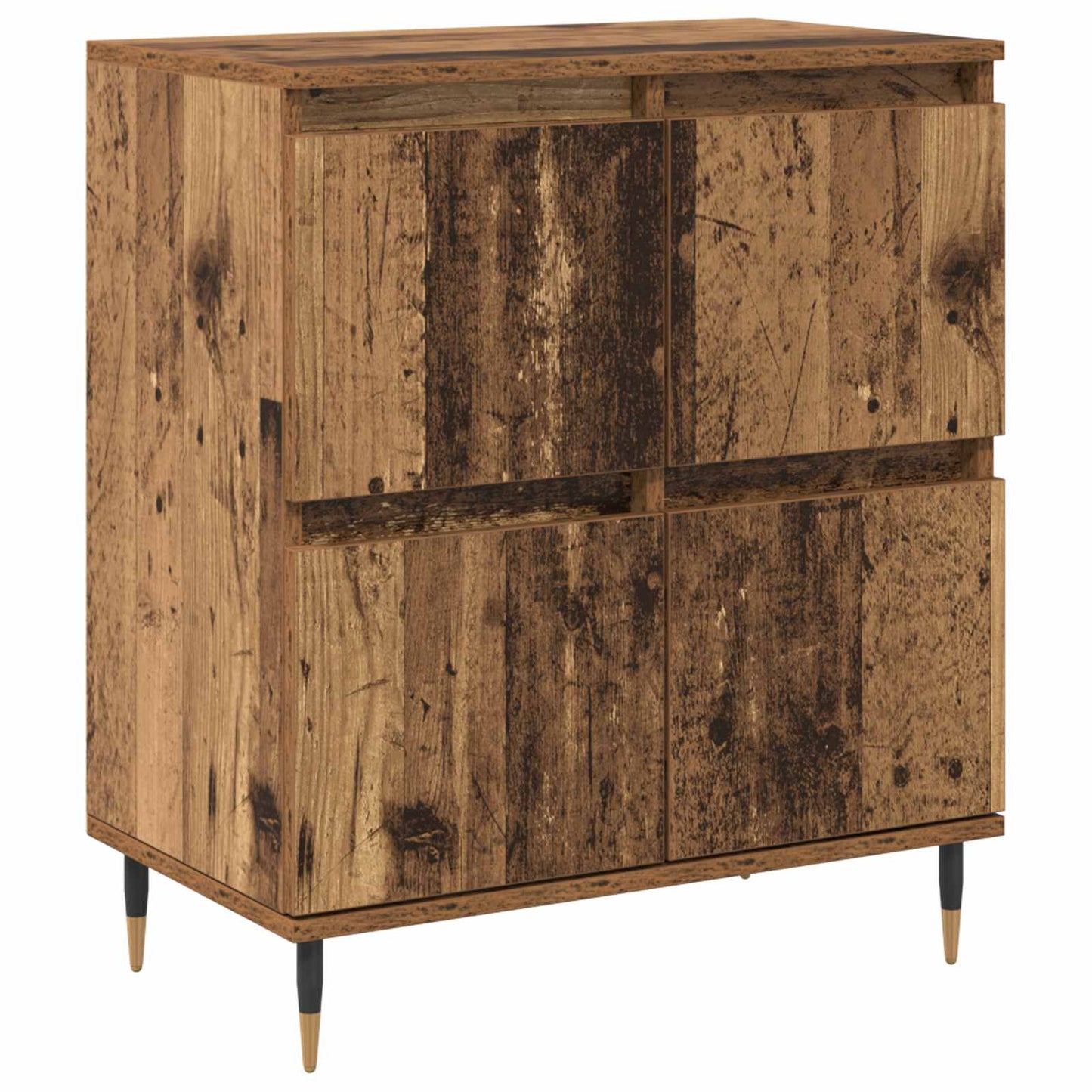 Opbevaringsskab 2 stk. Gammelt træ 60 x 35 x 70 cm