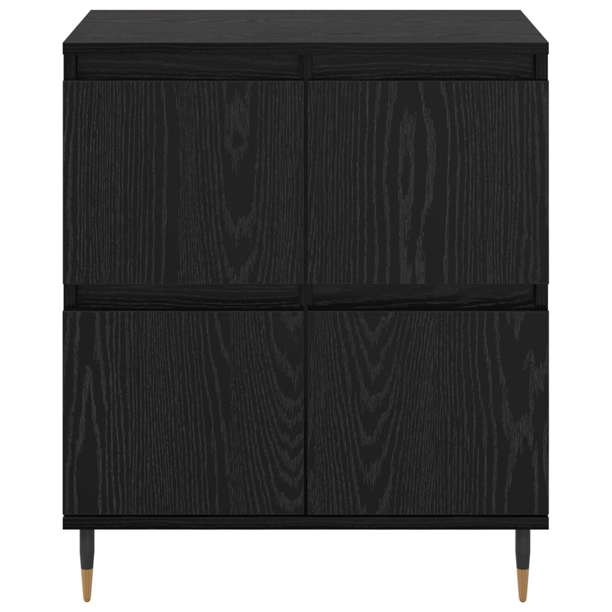 Opbevaringsskab 2 stk. Sort eg 60 x 35 x 70 cm