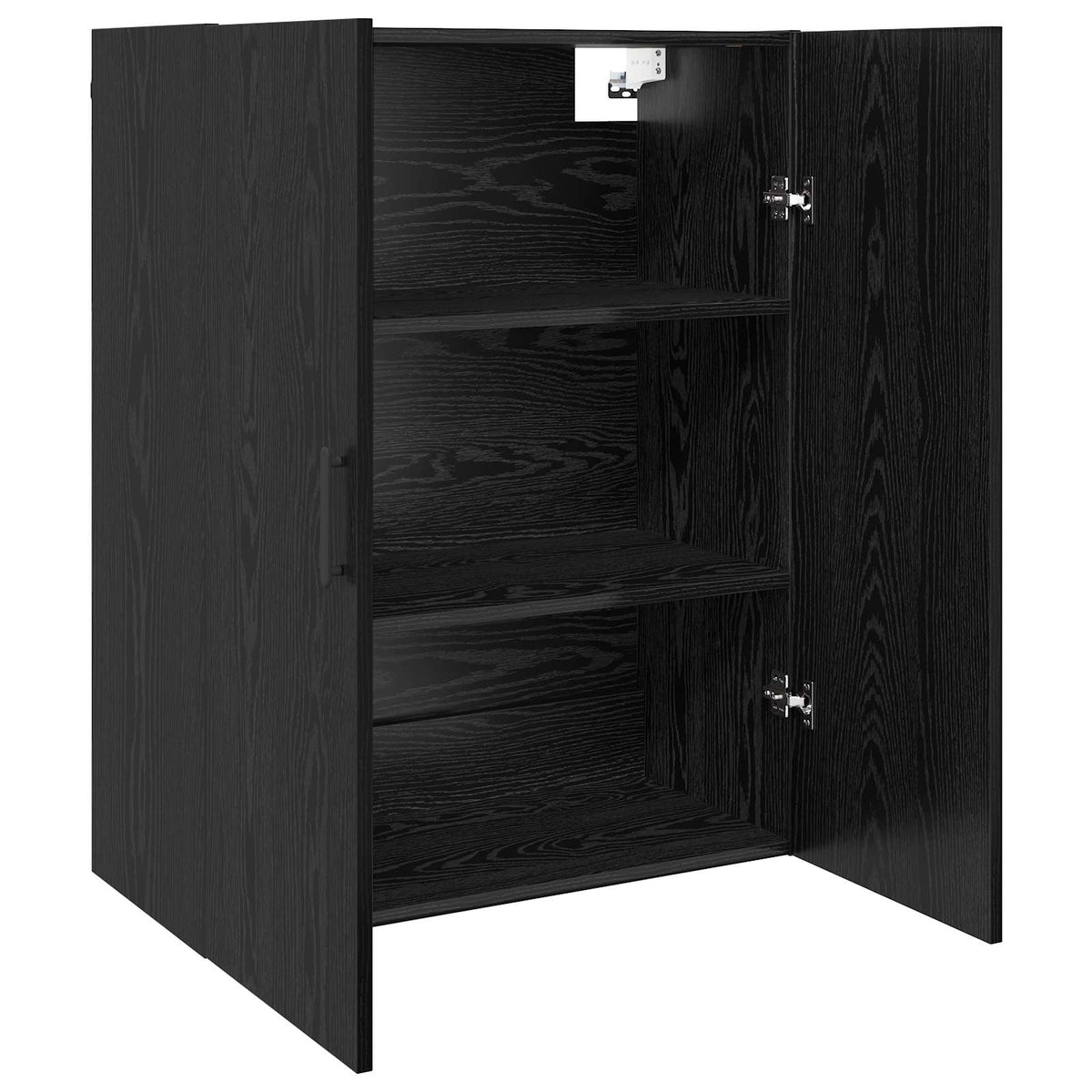 Vægmonteret skab 2 stk. Sort eg 69,5 x 34 x 90 cm