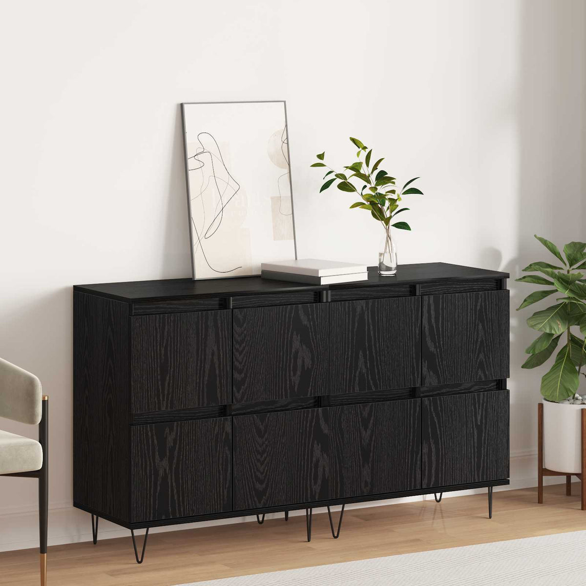 Sideboards 2 stk. Sort eg