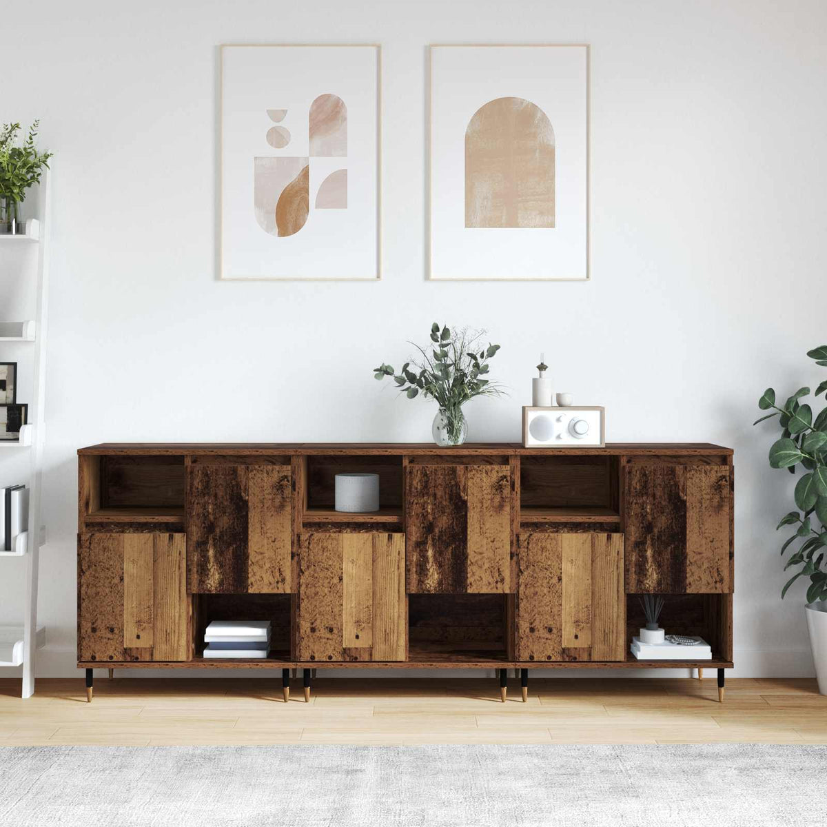 Sideboards 3 stk. Gammelt træ